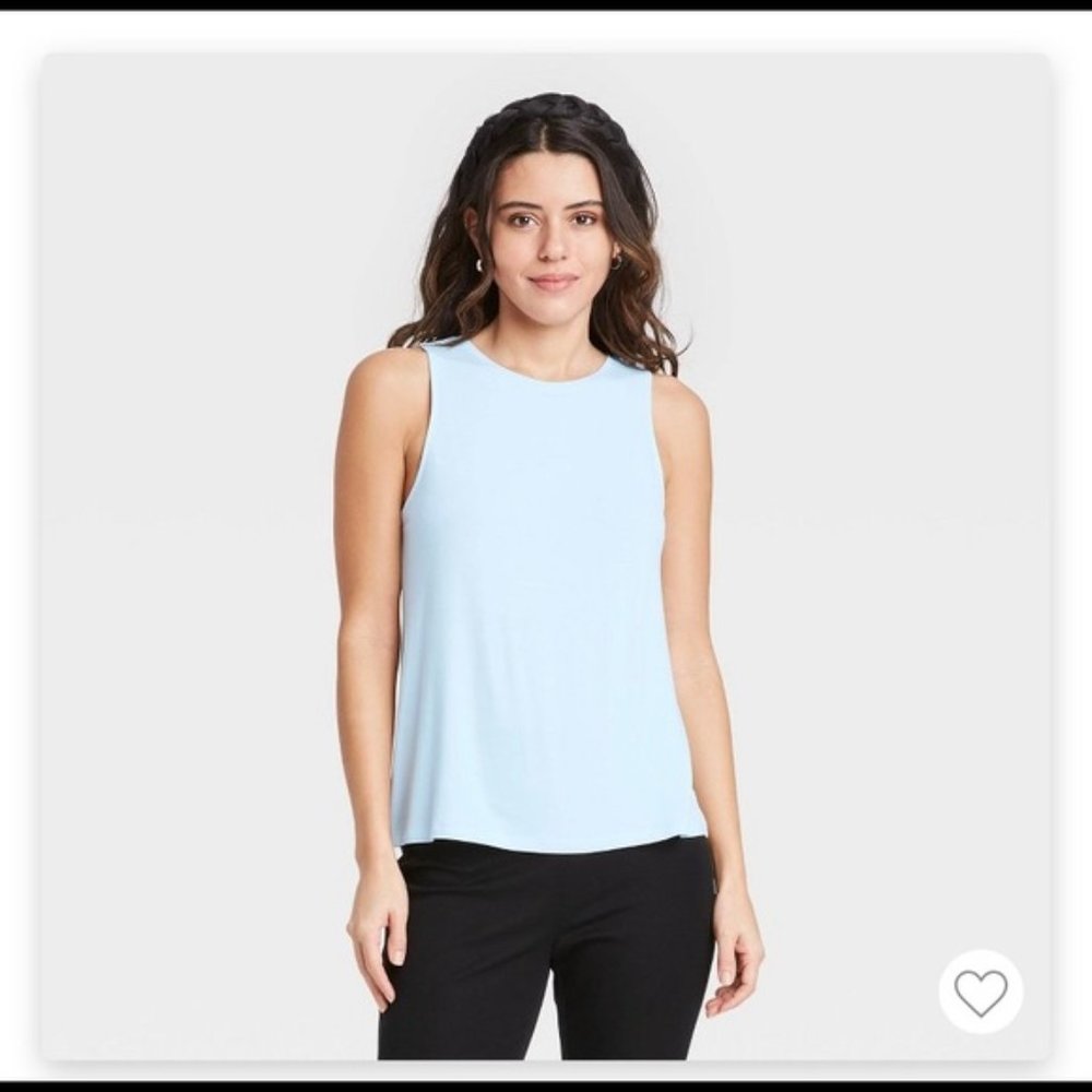 A New Day High Neck light blue Tank size small